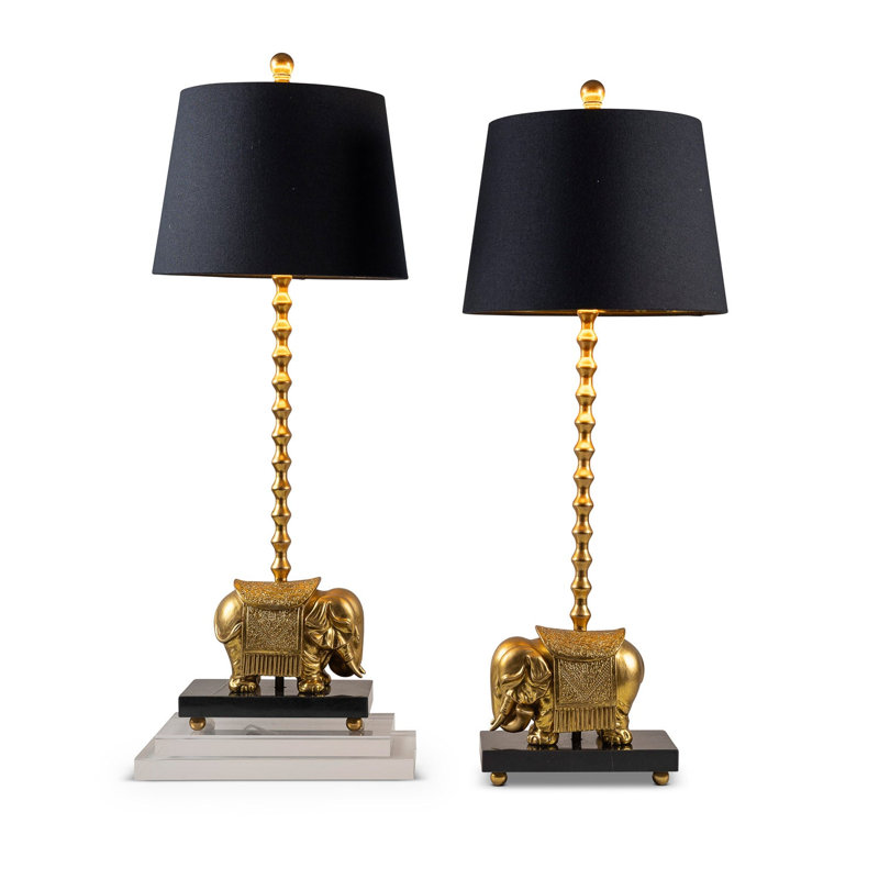 Lampe éléphant or royal