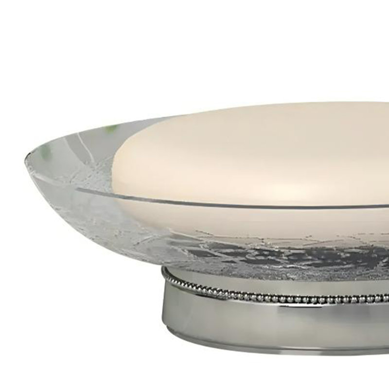 Glass Soap Dish for Bathroom Counter,Shower & Kitchen   Smoke