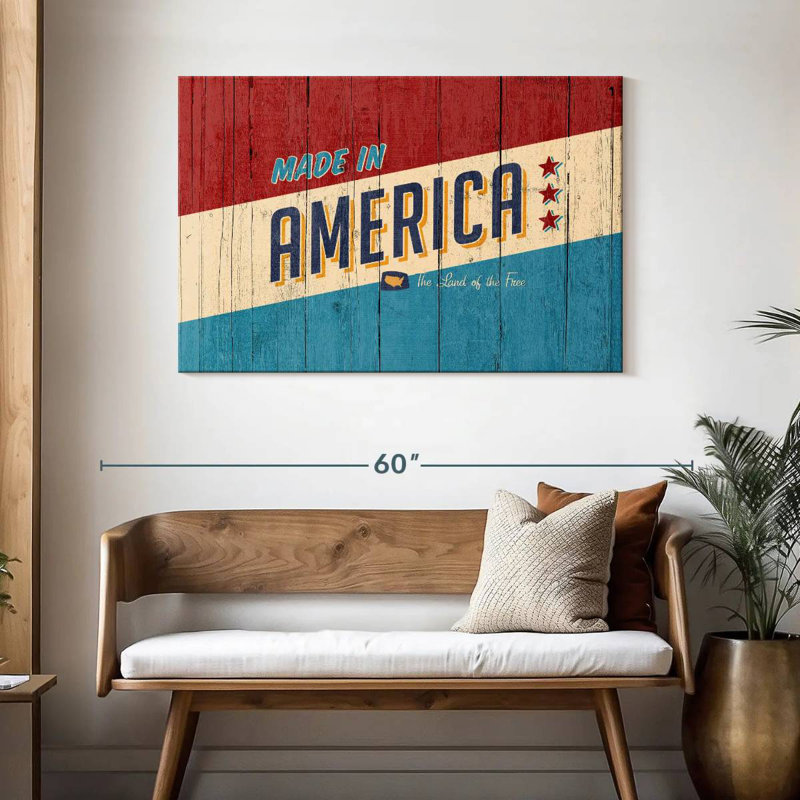 Lelar Made In America, typographie, H 30 po x l 45 po