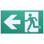 Enseigne de sortie verte Runing Man - 120 / 347V - 2hr de secours - Simple / double face - Fixation universelle - Emplacement mouillé - Température basse