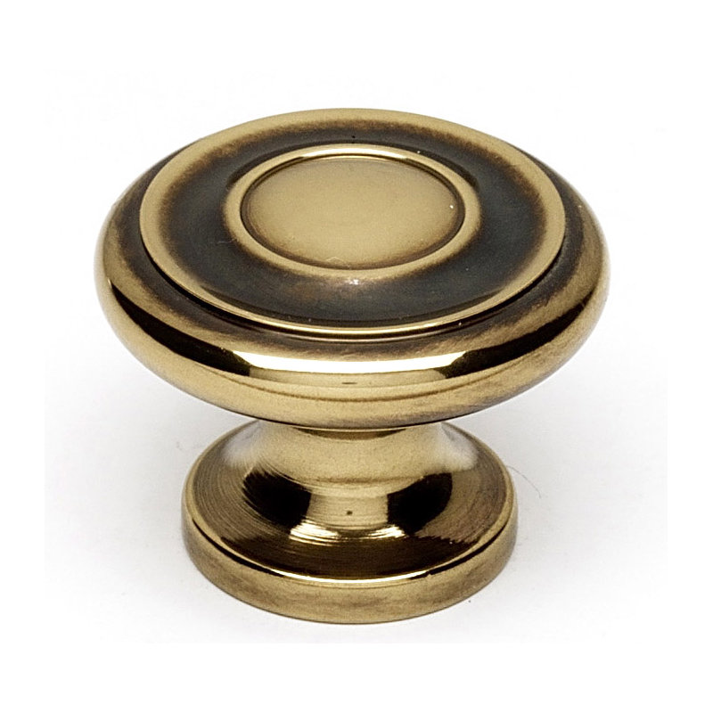 Mushroom Knob, Polished Antique, 0.88" H x 1" W x 0.63" D