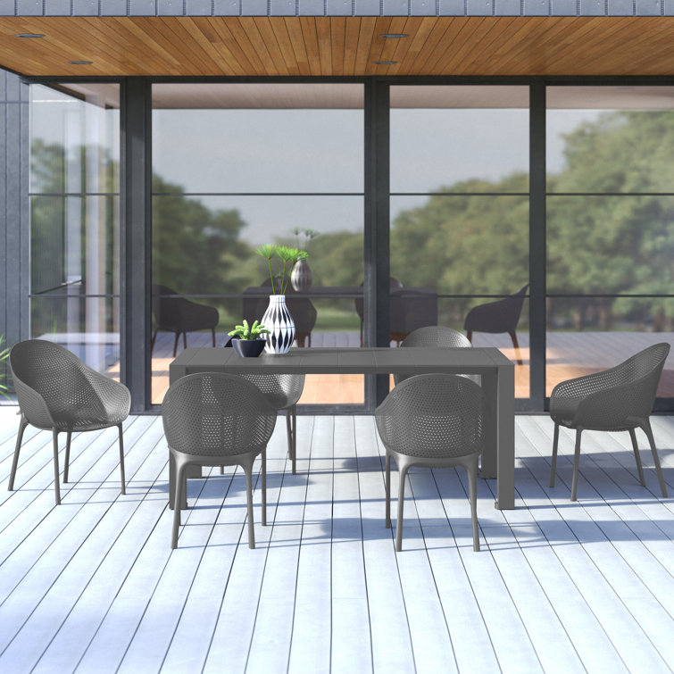 Farrah 70'' Rectangular 6 - Person Outdoor Dining Set