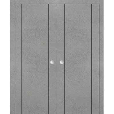 Solid + Manufactured Wood Paneled without Installation Hardware Kit French Doors