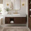 Meuble-lavabo avec lavabo suspendu et rangement intégré, comptoir en pierre frittée veinée gris Carrara, lavabo en céramique, 3 trous pour robinetterie-1714933365-1714933366-1714933371