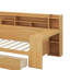 Lit de jour simple avec tablettes de rangement, deux tiroirs de rangement et bureau d'étude-2042806797