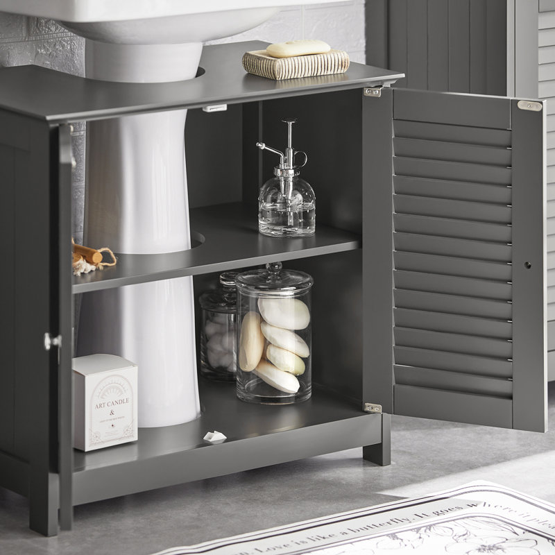 Lyonsdale 57cm Free-standing Single Bathroom Vanity Base, Grey