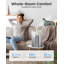 Stainless Steel Humidifier Dishwasher Safe, 4L/1Gal Cool Mist Humidifiers for Bedroom, Easy Clean Humidifier Large Room, Humidifiers for Baby Nursery Living Room Office Plant, White-86860386