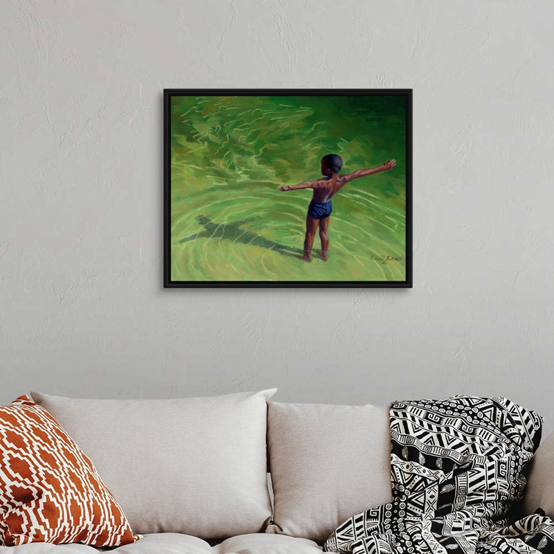 «Me, 2011» par Colin Bootman, reproduction sur toile, H 26 po x l 32 po x P 1,75 po, Cadre noir