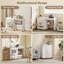 Table de couture pliante, table de bricolage avec rangement, blanc-118568040