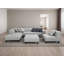 Canapé modulaire en microfibre avec repose-pieds Behadil-215865947-215865944