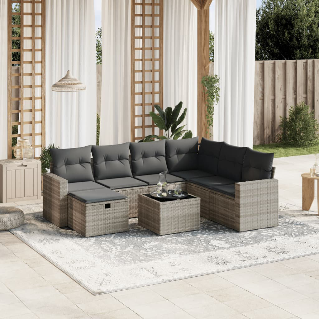 5-Sitzer Lounge-Set Amayra mit Kissen