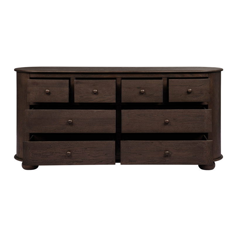 8 drawer dresser black brown 17 Stories Reina - In Appalachian Sweetheart Neckline Layered Tulle Eight spacious drawers feature Pearl/Crystal Colour:Ivory/Clear D5170