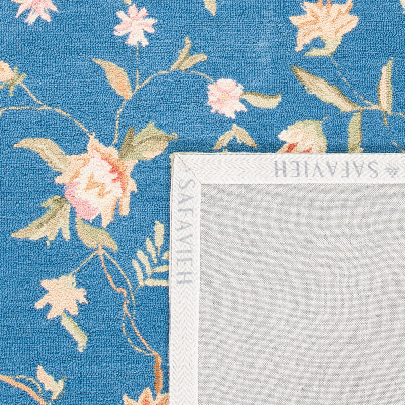 Jonsson Hand Hooked Wool Pile Floral Rug, Rectangle 2'9" x 4'9"