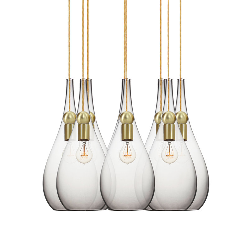 Earth 8 - Light Chandelier, 24" H x 18" W x 18" D, Gold