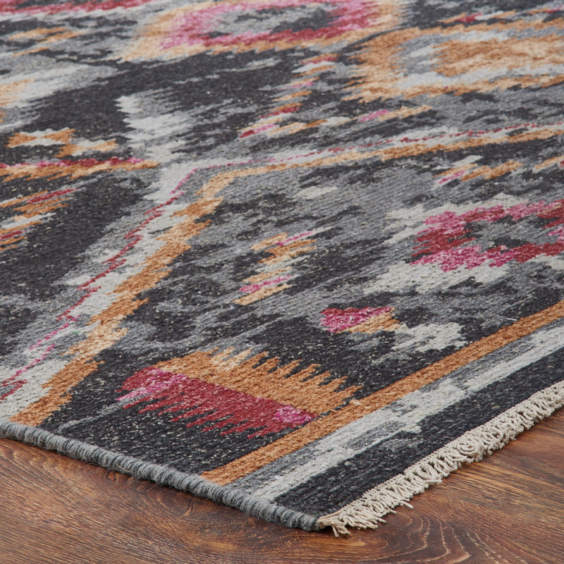 Zahara Hand Knotted Wool Area Rug, Rectangle 9' x 12'