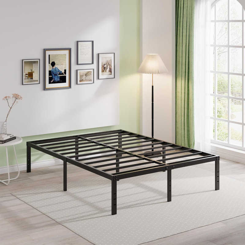 PlatformBed Frames No Box Spring Needed, Heavy Duty Metalbed Frame, Noise Free, Easy Assembly,, King