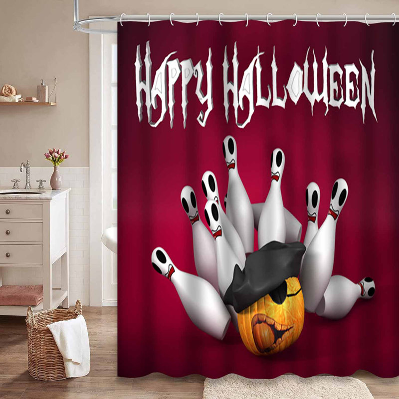 Rideau de douche Happy Halloween, L 72 po x l 84 po