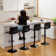 Lolar Swivel Bar Stools Set, Counter Height Bar Stools with Back, Adjustable Bar Stools 24" to 32", Faux Leather Bar Stools for Kitchen Island