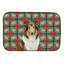 Tapis de séchage Sable Collie Christmas PoinsettIas-119904727