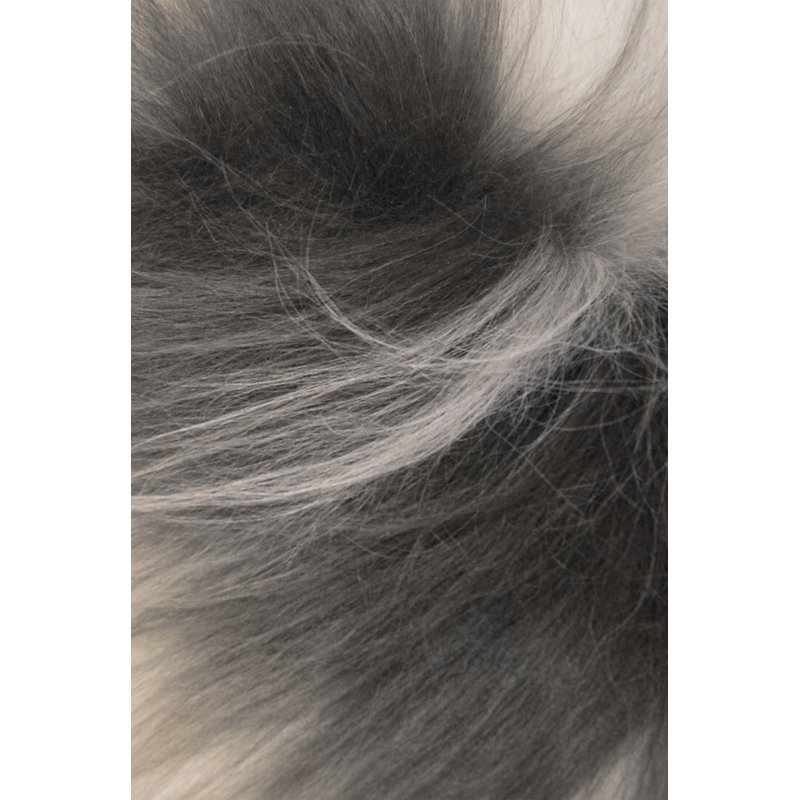Icelandic Sheepskin Chair Pad Cushion, Black/White