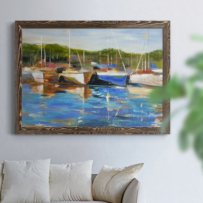 Safe Harbor - Reproduction d'art sur toile encadrée, Noyer, H 31 po x l 44 po x P 1 po