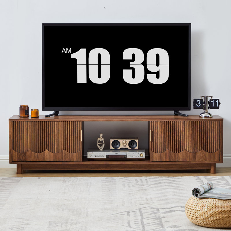 62.2" TV Stand with Storage, Brown