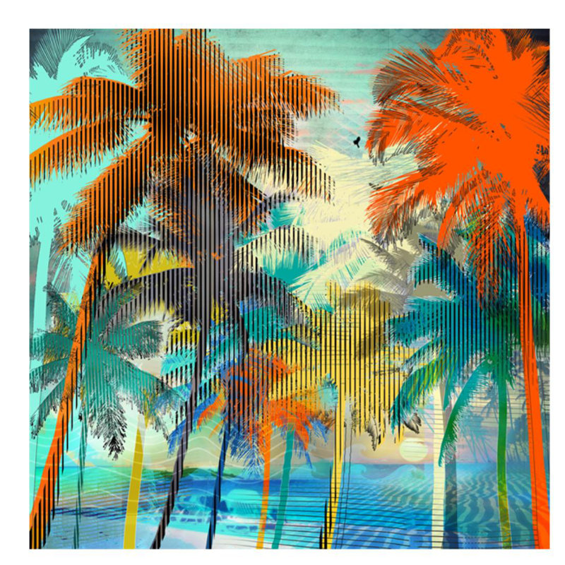 A Breakaway Destination Print by Elena Carlie, 47" H x 47" W, Knife Gel