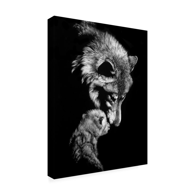 « Tendresse Wolf » par Julie Chapman-reproduction de photo sur toile