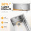 Évier de cuisine encastré L 33 po avec drain escamotable, évier de cuisine encastré en acier inoxydable 304 avec accessoires-133652669