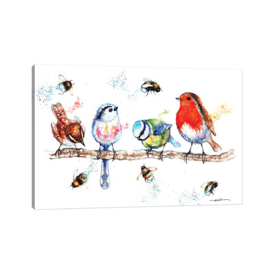 Les oiseaux et les abeilles - reproduction d'art sur toile tendue
