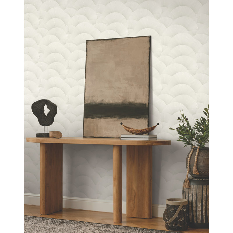 Papier peint coquille du matin, Blanc