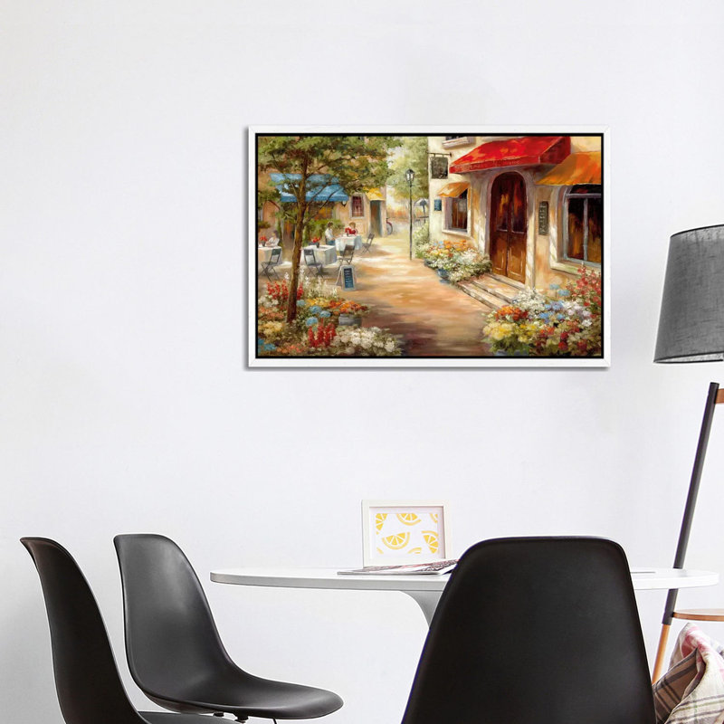 Café Afternoon III 1 Piece Painting on Canvas, 101.6 cm H x 66.04 cm W, White Framed Canvas