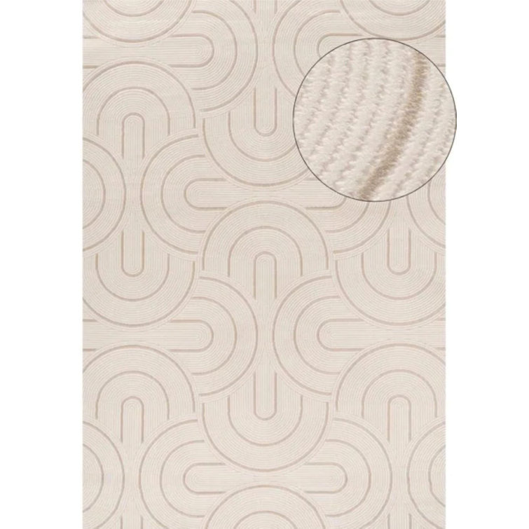 Carmel Modern Arc Cream/Beige Area Rug