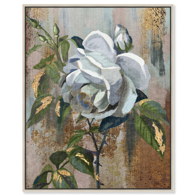 Floral Canvas Gold Canvas Glamorous Feminine Wall Art by Art Remedy