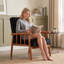 Fauteuil classique classique Mid-Century, noir-130219694
