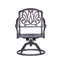 Ensemble de 2 chaises berçantes pivotantes d'extérieur en aluminium avec coussin pour patio-1744743484