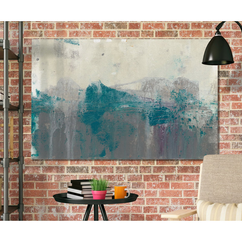 « bleu foncé gamme ii », reproduction, H 32 po x l 48 po x P 1,5 po, Toile tendue