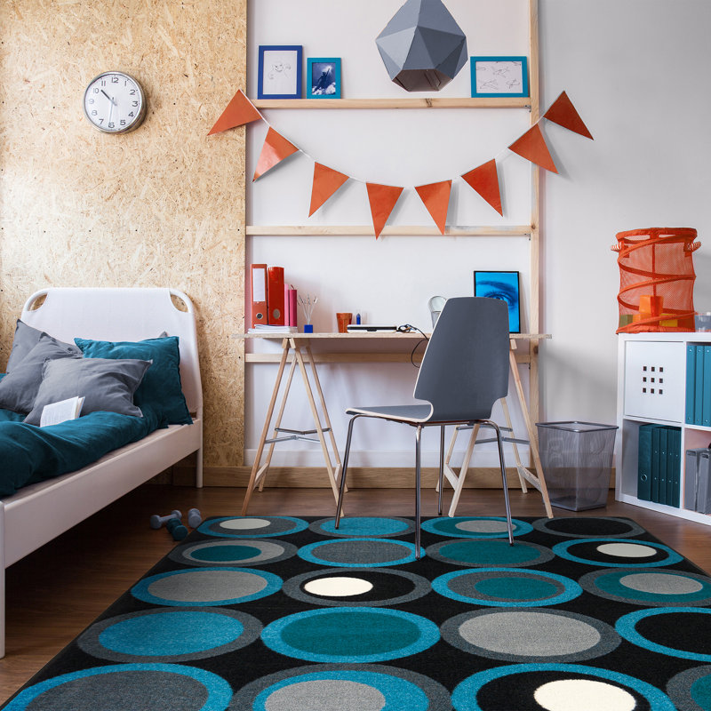 Circle Back Geometric Tufted Area Rug, Rectangle 7'8" x 10'9"