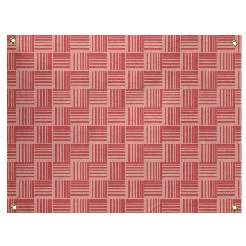 Tapisserie, H 26 po x l 36 po, Rouge/rose