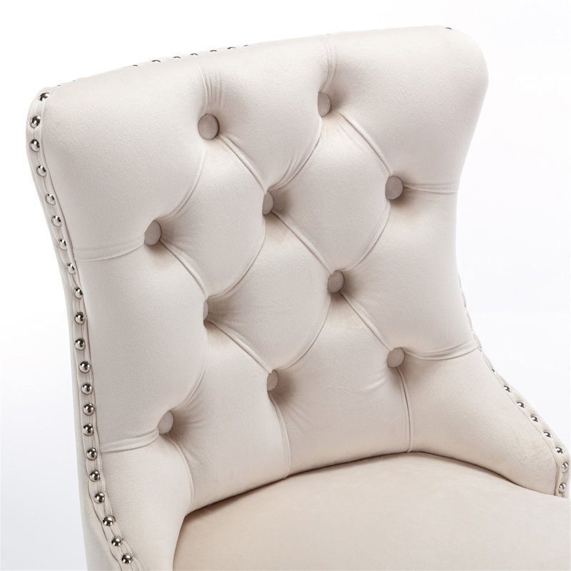 Ensemble de 2 tabourets de bar 26 po, Beige