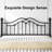 Metal Platform Bed with Victorian Style Headboard and Footboard，Sturdy Steel Slat Support, Underbed Storage-101091561-101091563