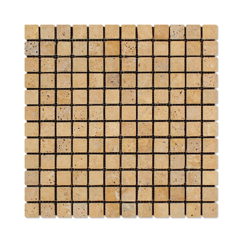 Carreau de mosaïque pour mur et plancher en travertin Sienna
