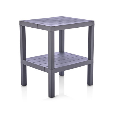 Plastic Modular Shelf Unit 2 Tiers, Grey