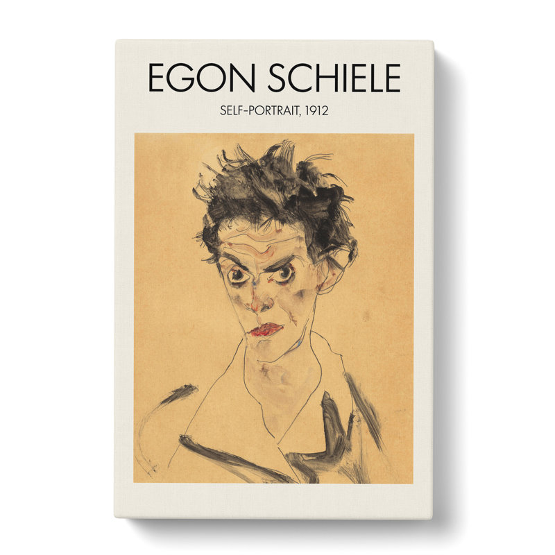 Self Portrait Vol.1 Print by Egon Schiele - Wrapped Canvas Painting, 76cm H x 50cm W x 3cm D
