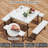 Picnic Table Bench Set For 4-8 People With Umbrella Hole All-weather Hdpe Tabletop White-1605194722