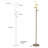 Dermar 64'' Brass Traditional Floor Lamp