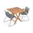Pamela Teak 36" Folding Square Dining Table