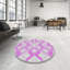 Tapis mauve à motif géométrique Koeller-282509201