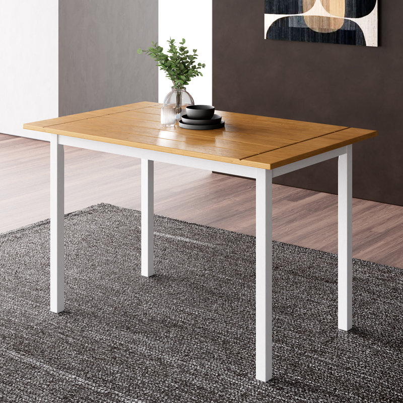 Reagan Pine Rectangular Solid Wood Top with Solid Wood Base Dining Table