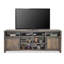 Meuble télé 84 po avec finition pouvant accueillir jusqu'à 95 téléviseurs, aucun assemblage requis, deux portes et cinq tablettes, fini console de style rustique de 84 po, pouvant accueillir des téléviseurs jusqu'à 95 po, assemblage et tablettes fixes